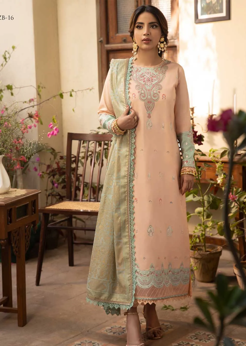 AJZB-16 - Unstitched - Zarq Barq Collection by Asim Jofa 2023