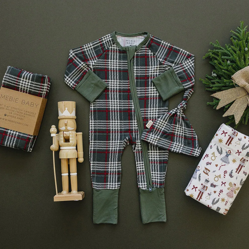 Bamboo Zipper Pajama - Green Plaid