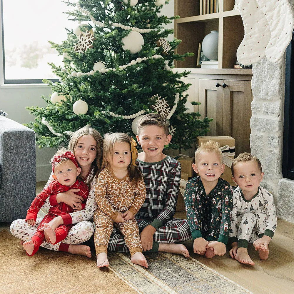 Bamboo Zipper Pajama - Red Plaid