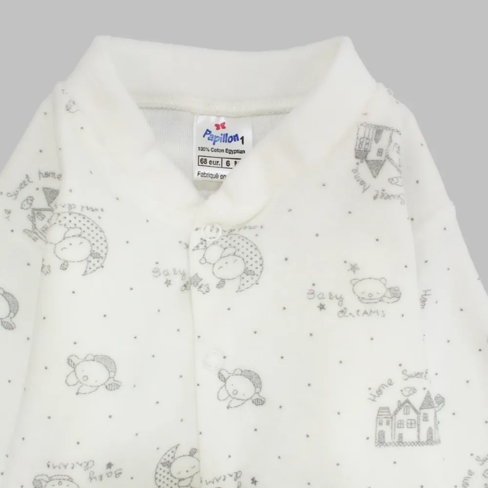 Bear & House Long-Sleeved Baby Footie