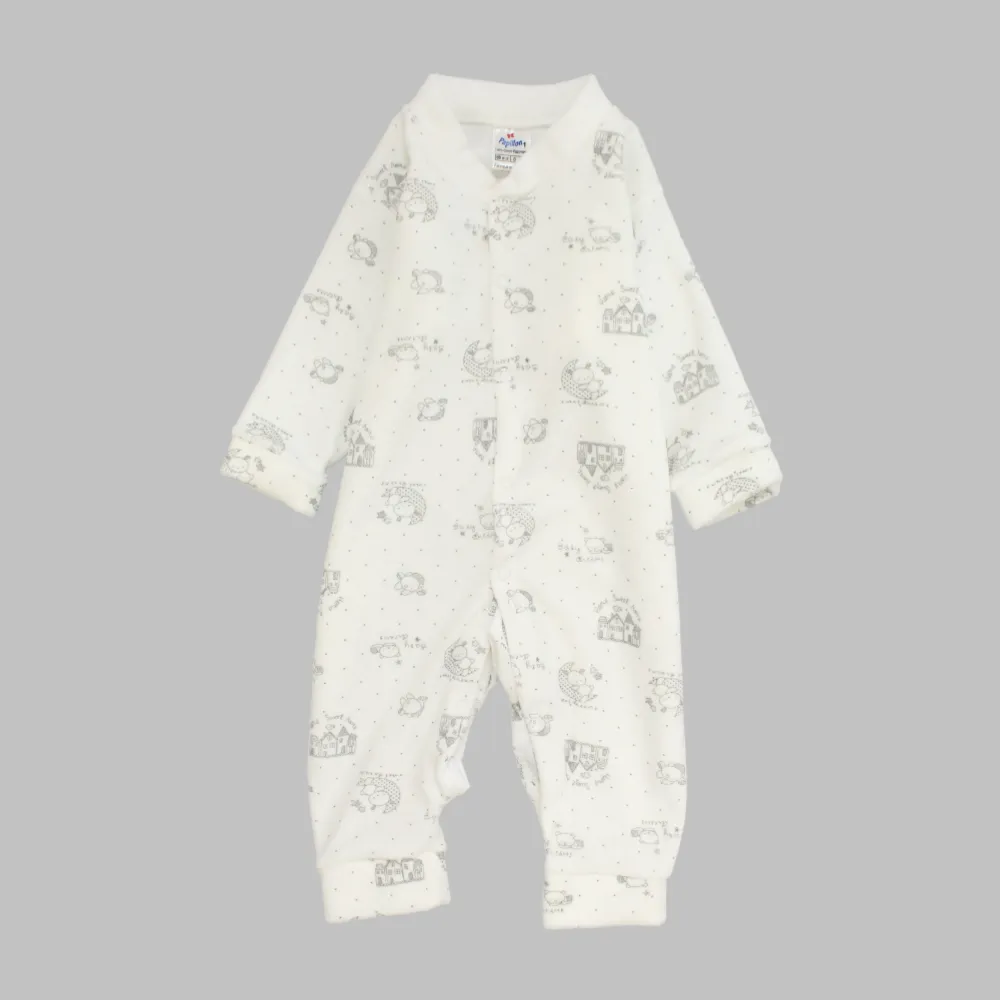 Bear & House Long-Sleeved Baby Footie