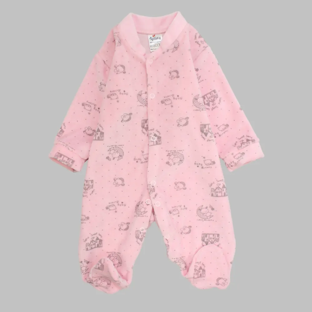 Bear & House Long-Sleeved Baby Footie