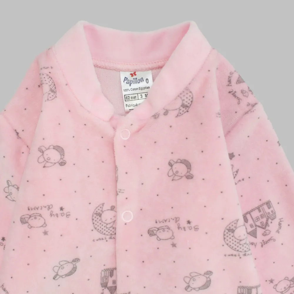 Bear & House Long-Sleeved Baby Footie