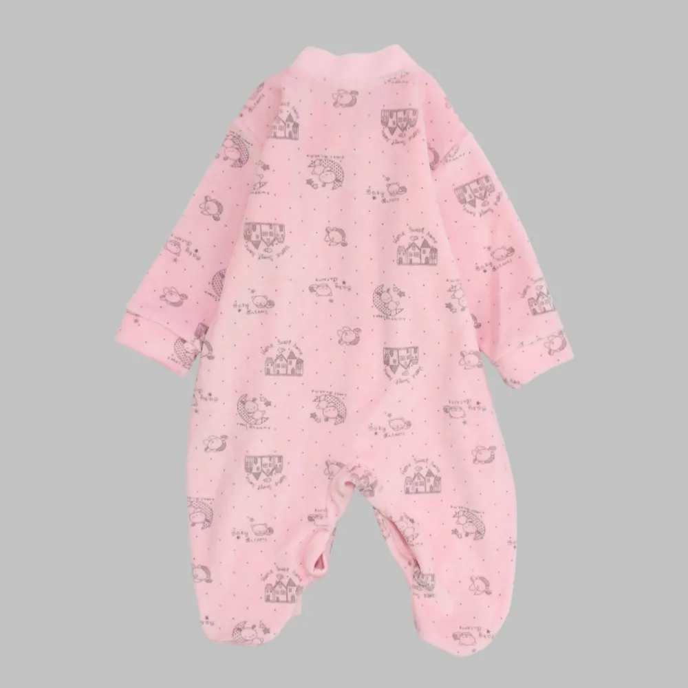 Bear & House Long-Sleeved Baby Footie