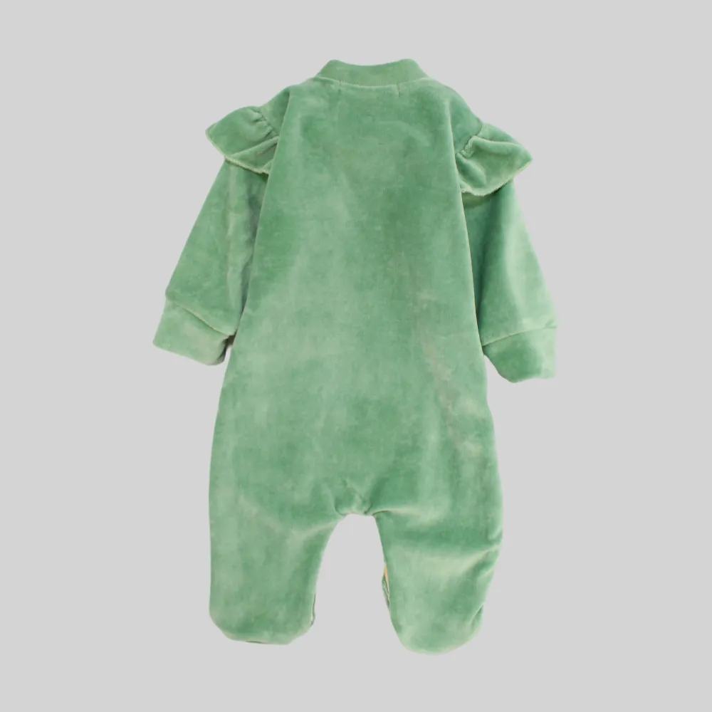 Bear Heads Long-Sleeved Baby Footie