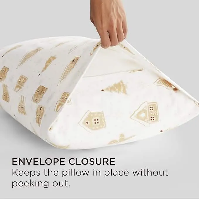 Bedsure 100% Cotton Flannel Pillowcases Almond