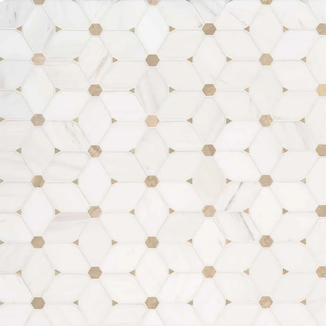 Bianco Dolomite Cecily Pattern - Stone Tile