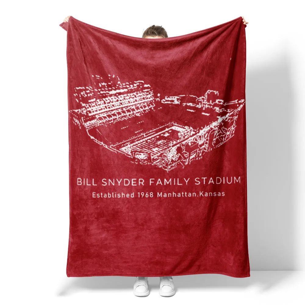 Bill Snyder Family Stadium - Kansas State Wildcats Football, College Football Blanket Gifts for Your Boyfriend/Husband/Son Football Fans