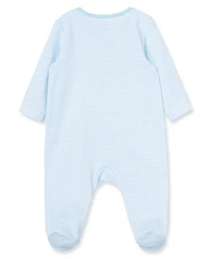Blue Thank Heaven For Little Boys Footie