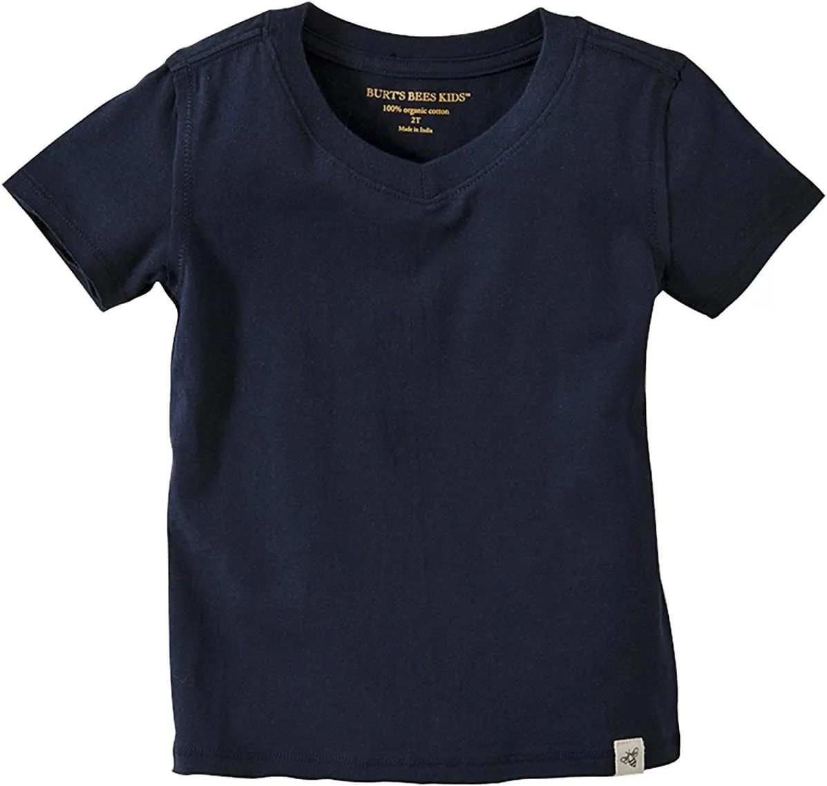 Burt's Bees Baby Boys Infant and Toddler 100% Organic Cotton Short Sleeve V Neck T-Shirts, Size 3 Months - 7 Years Old