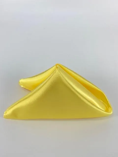 Canary Yellow Satin Napkins (10 Count)