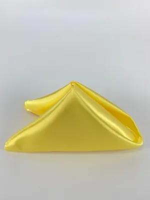 Canary Yellow Satin Napkins (10 Count)