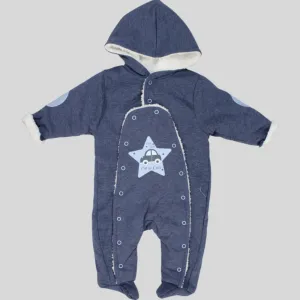 Car In A Star Long-Sleeved Baby Footie