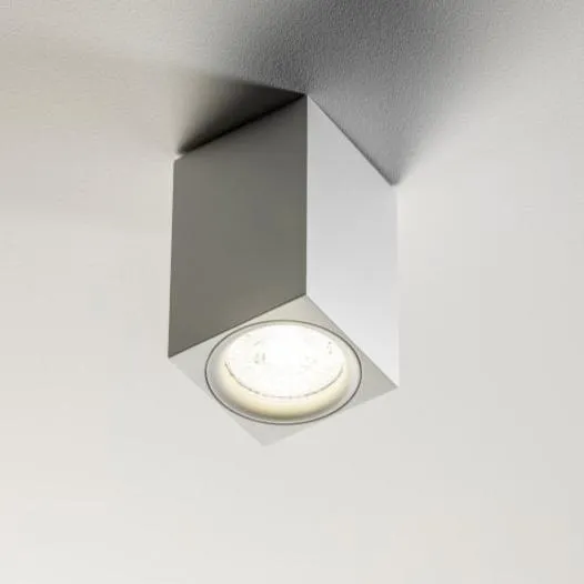CGC TIPO White Square Surface Mount GU10 Ceiling Spotlight Downlight