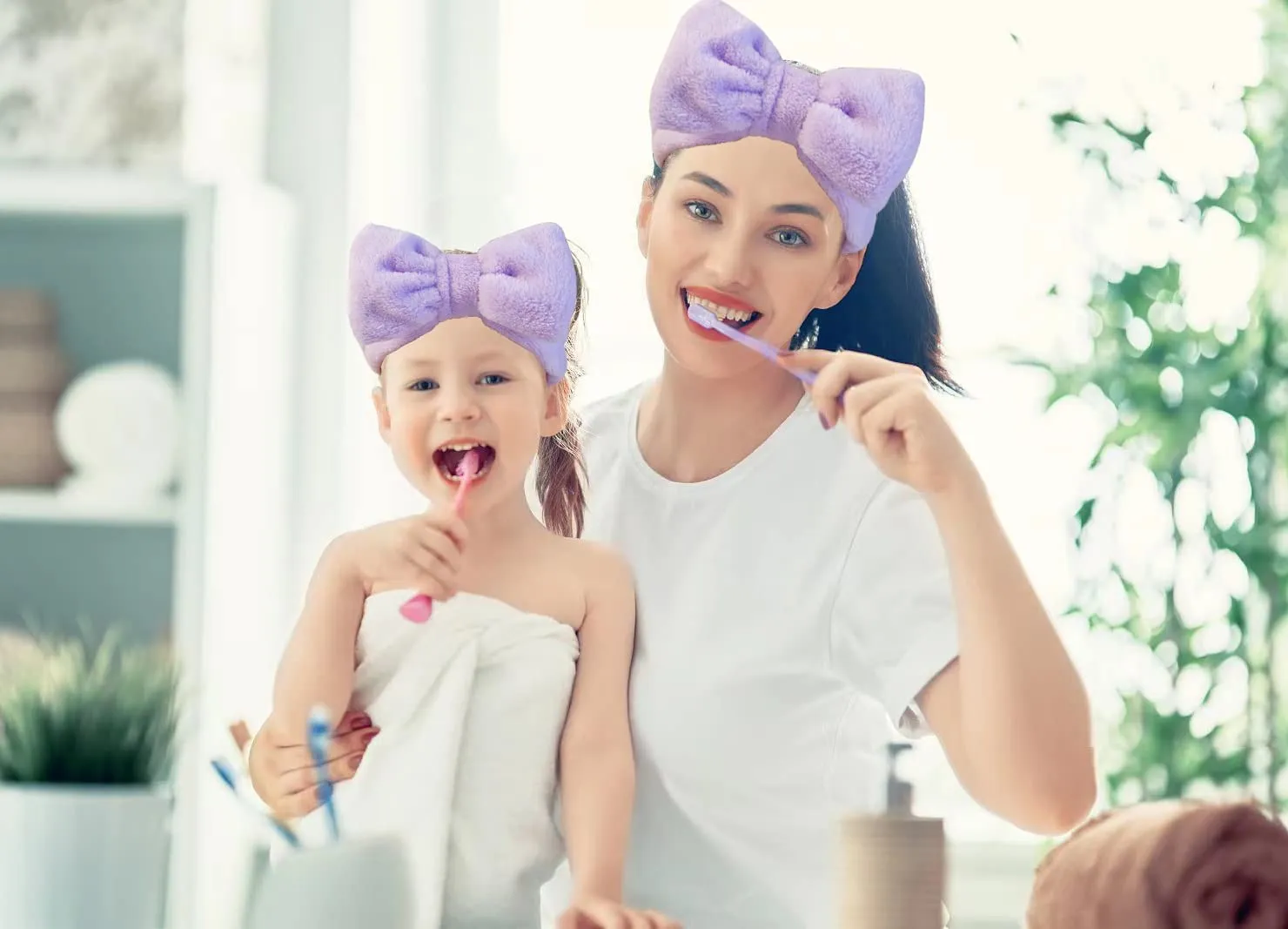 Face Wash Headband & Wrist Bands 3 Pack - Soft Fleece Spa Headbands for Face Washing & Makeup