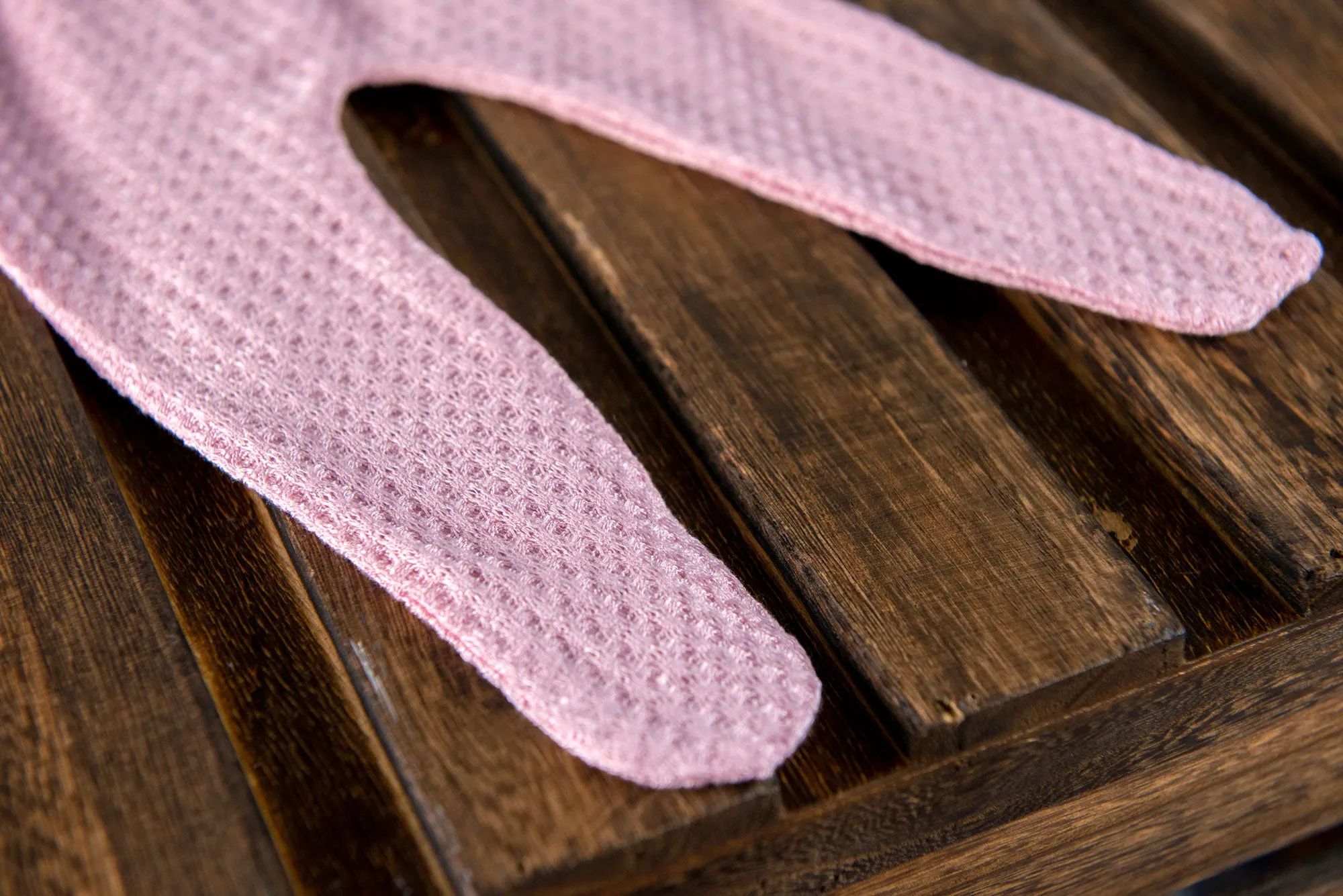 Footed Pajamas - Perforated - Dusty Pink