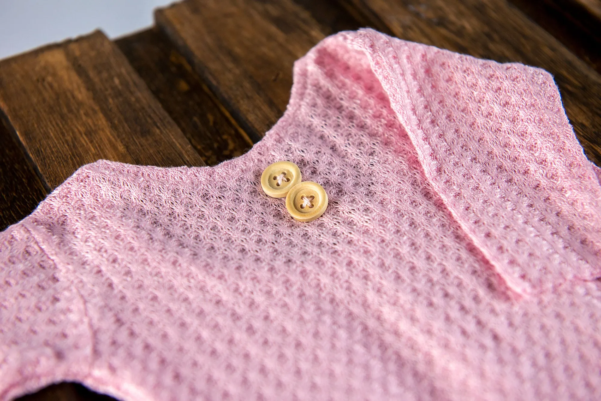 Footed Pajamas - Perforated - Dusty Pink