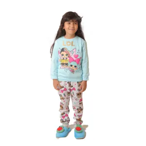 Girls Melton LOL Pajama - Baby Blue