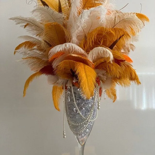 Gold | Black | Emerald Green Ostrich Feathers