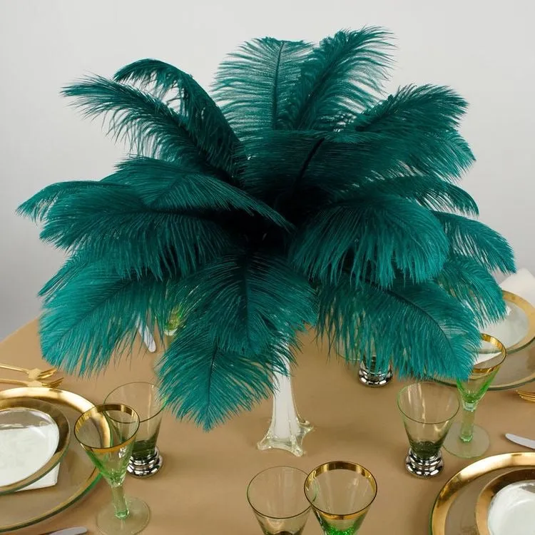 Gold | Black | Emerald Green Ostrich Feathers