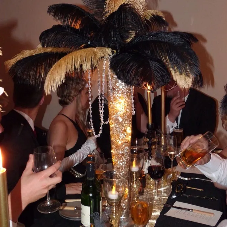 Gold | Black | Emerald Green Ostrich Feathers