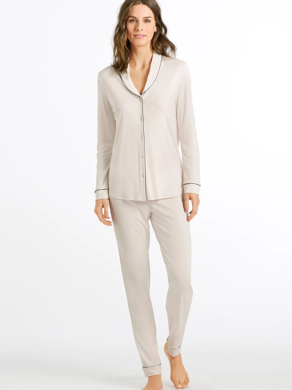 Hanro Natural Comfort pajamas, pink