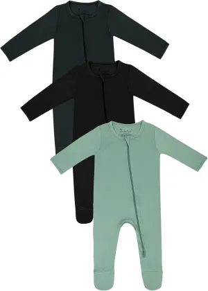Jimonda Baby Romper Boys Girls Bamboo Pajamas 2-Way Zipper Footed Unisex Zip-Up Sleepers Sleep and Play pjs