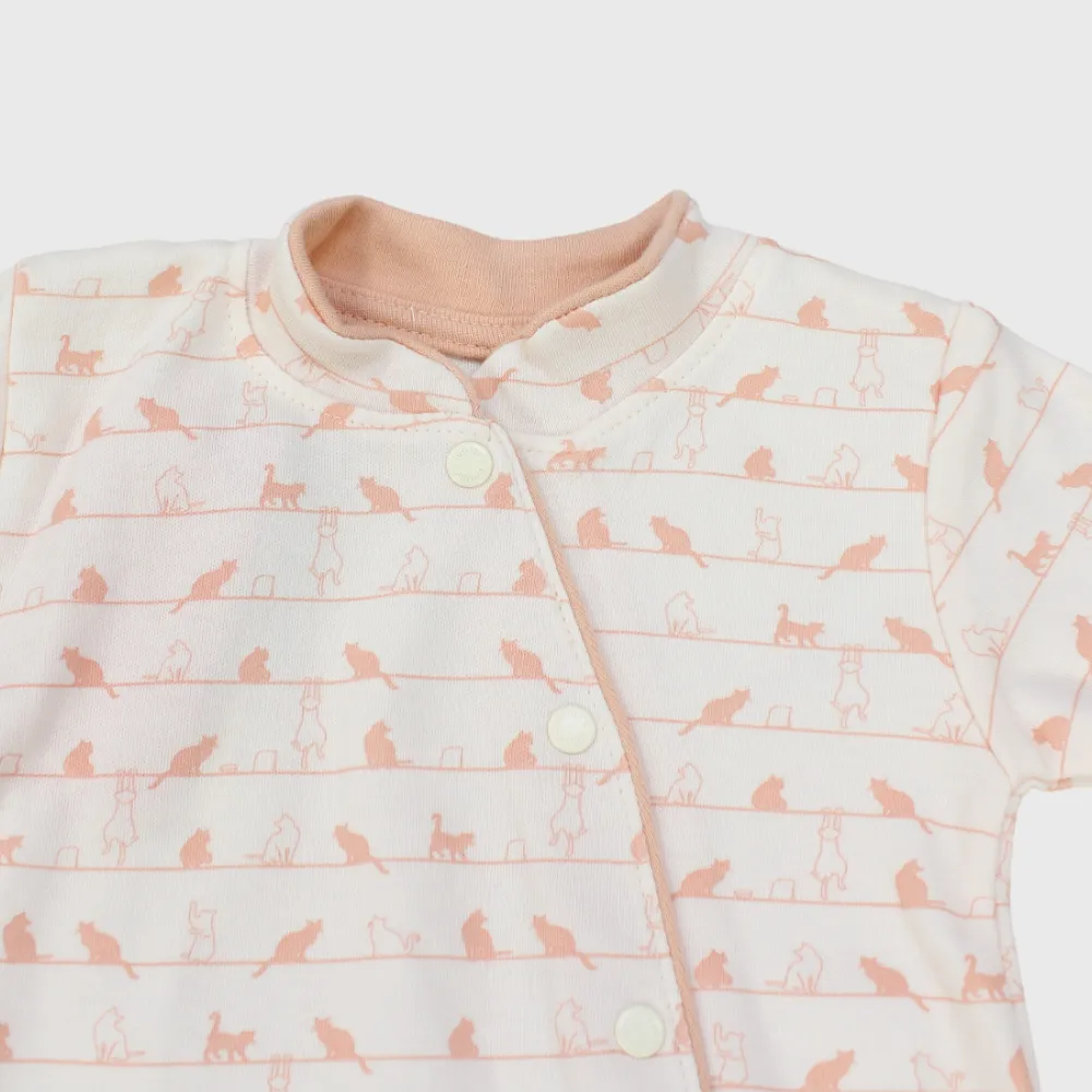 Little Kittens Long-Sleeved Footless Onesie
