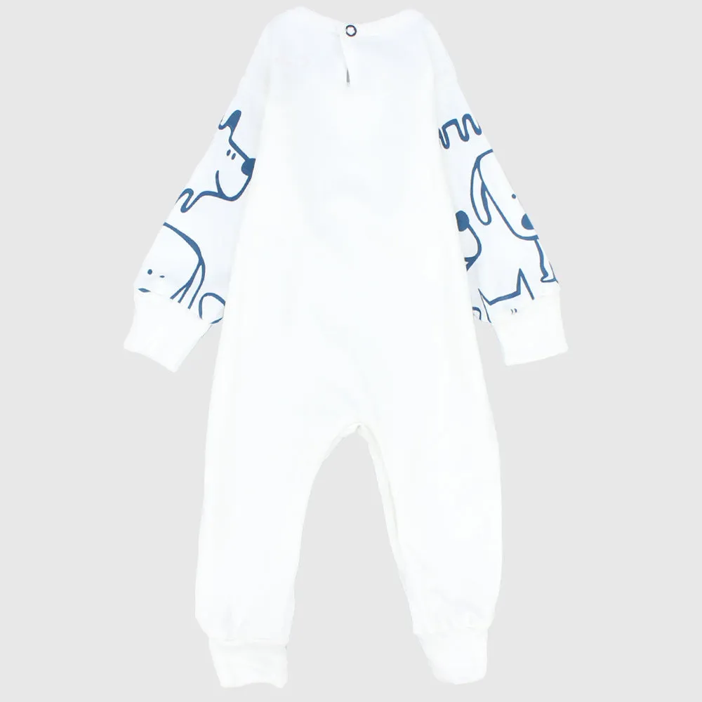 Little Puppies Long-Sleeved Footless Onesie