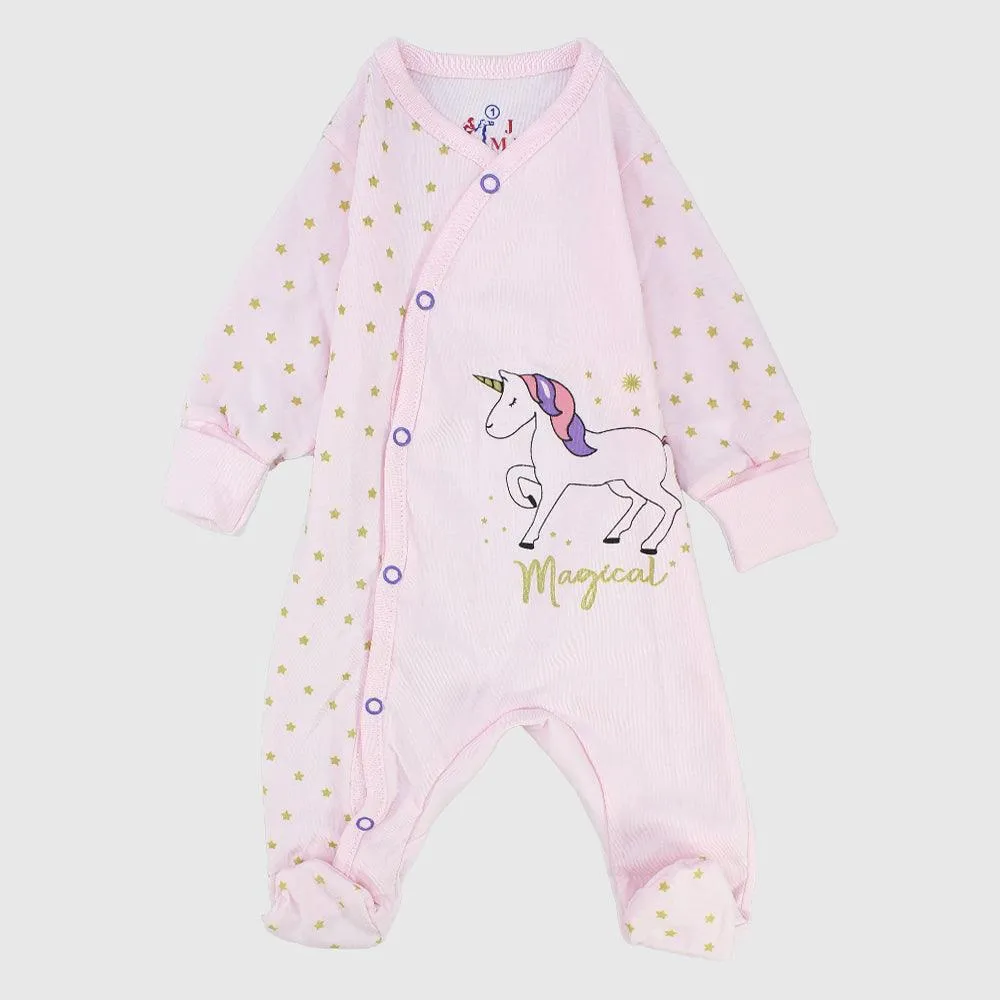 Magical Unicorn Long-Sleeved Baby Footie