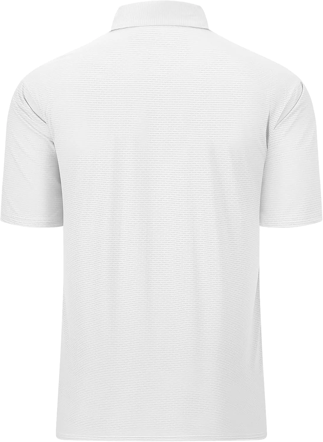 Men's Short Sleeve Polo Shirt Stretch Solid Performance Golf Shirts Moisture Wicking Athletic Casual Collared T-Shirt