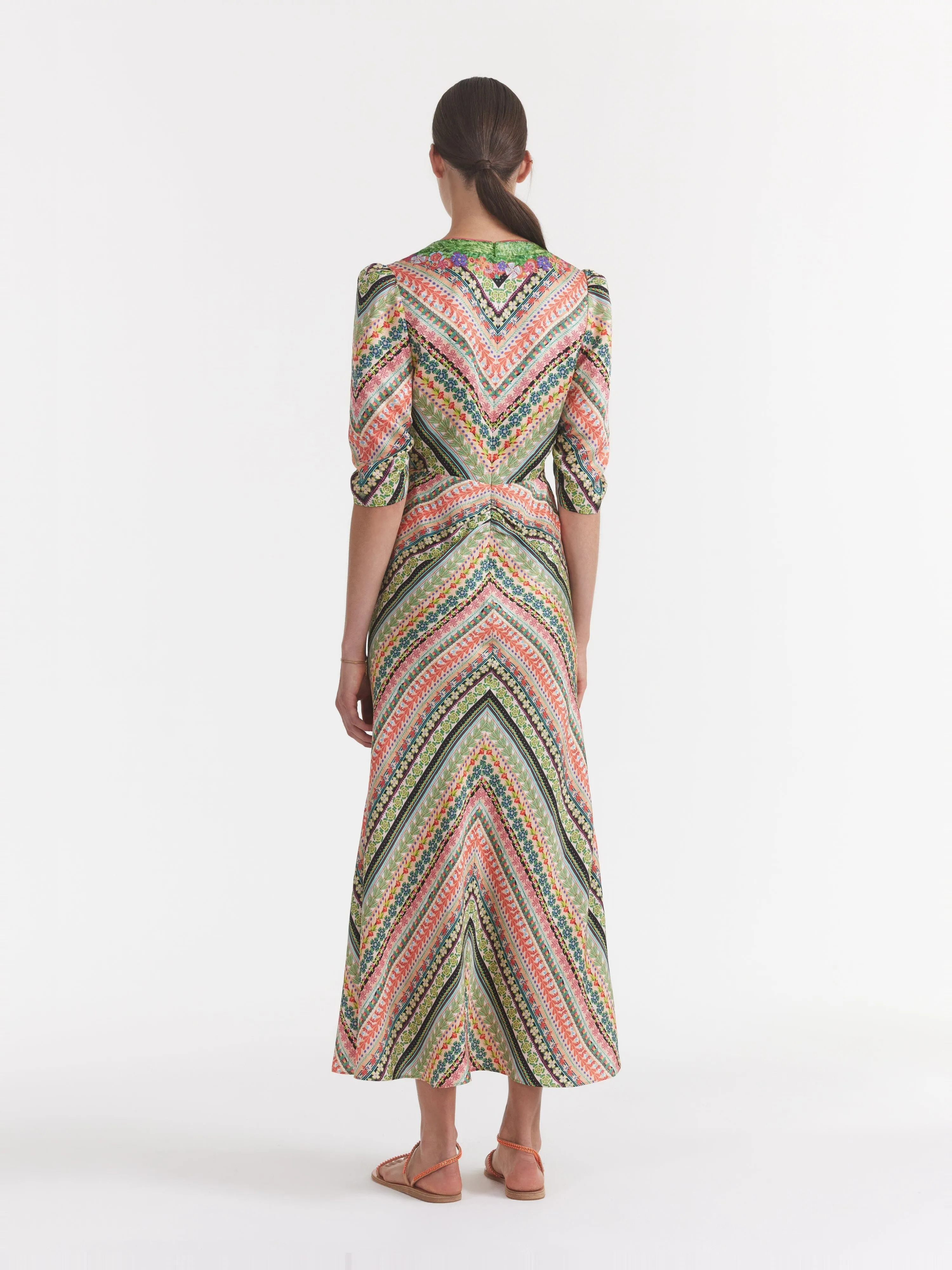 Mitsu B Dress in Bloom Border