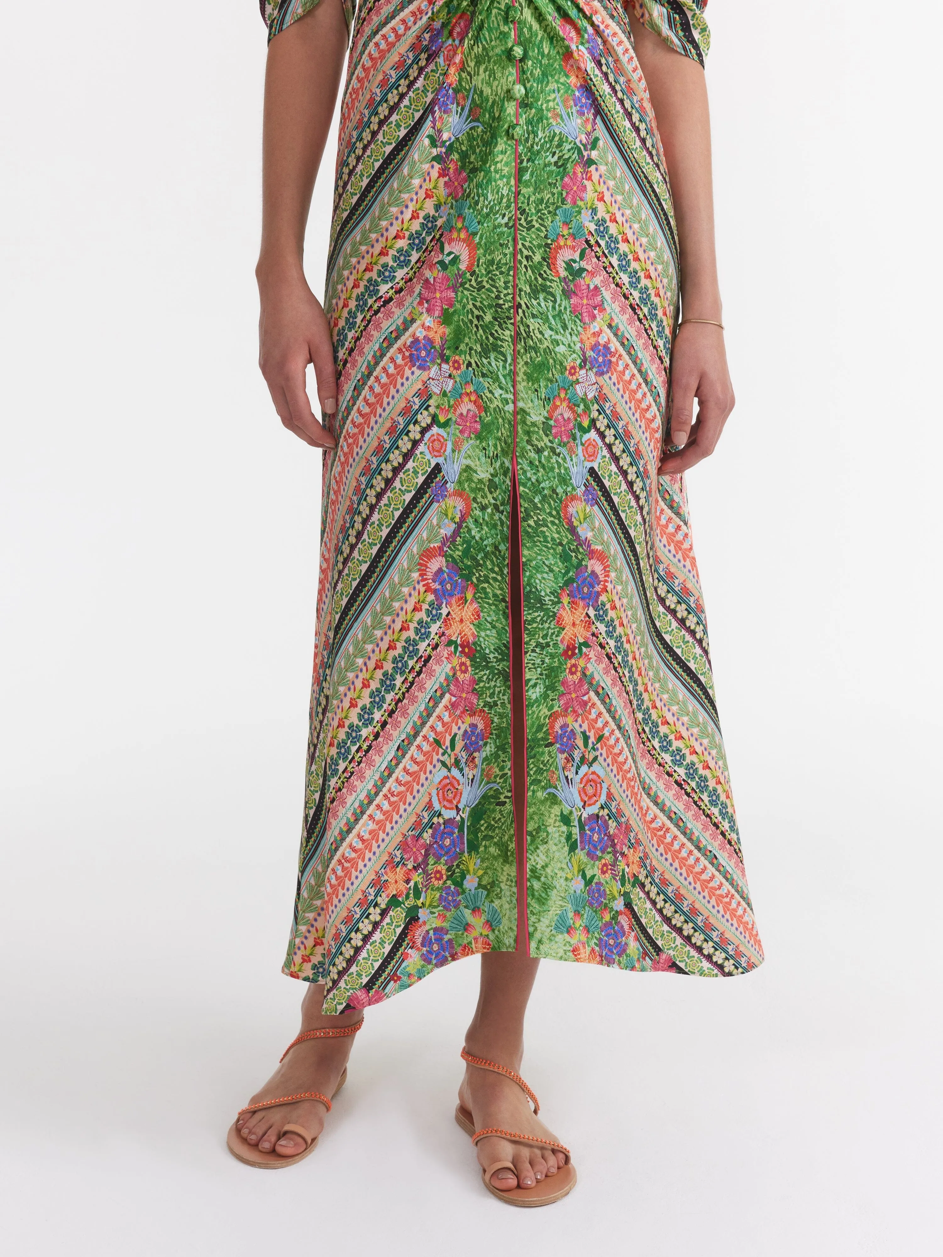 Mitsu B Dress in Bloom Border