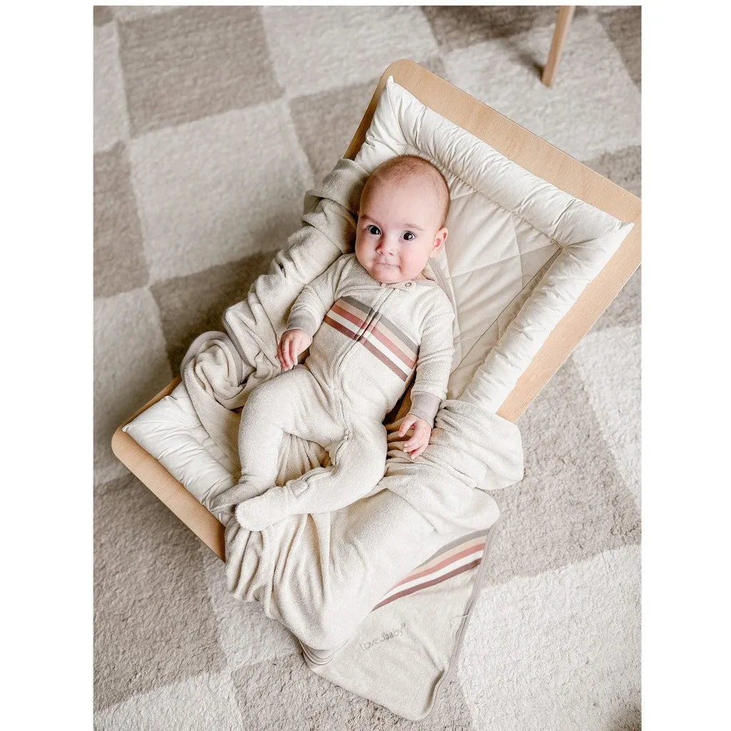 Organic Terry 2-Way Zipper Footie - Neutrals