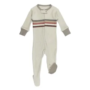 Organic Terry 2-Way Zipper Footie - Neutrals
