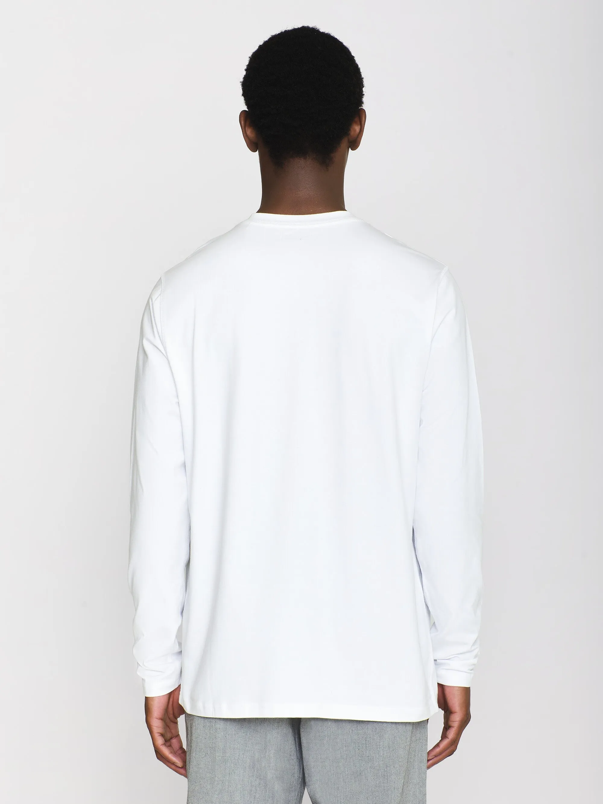 Pajamas set with long sleeve tee & pants - GOTS/ Vegan - Bright White