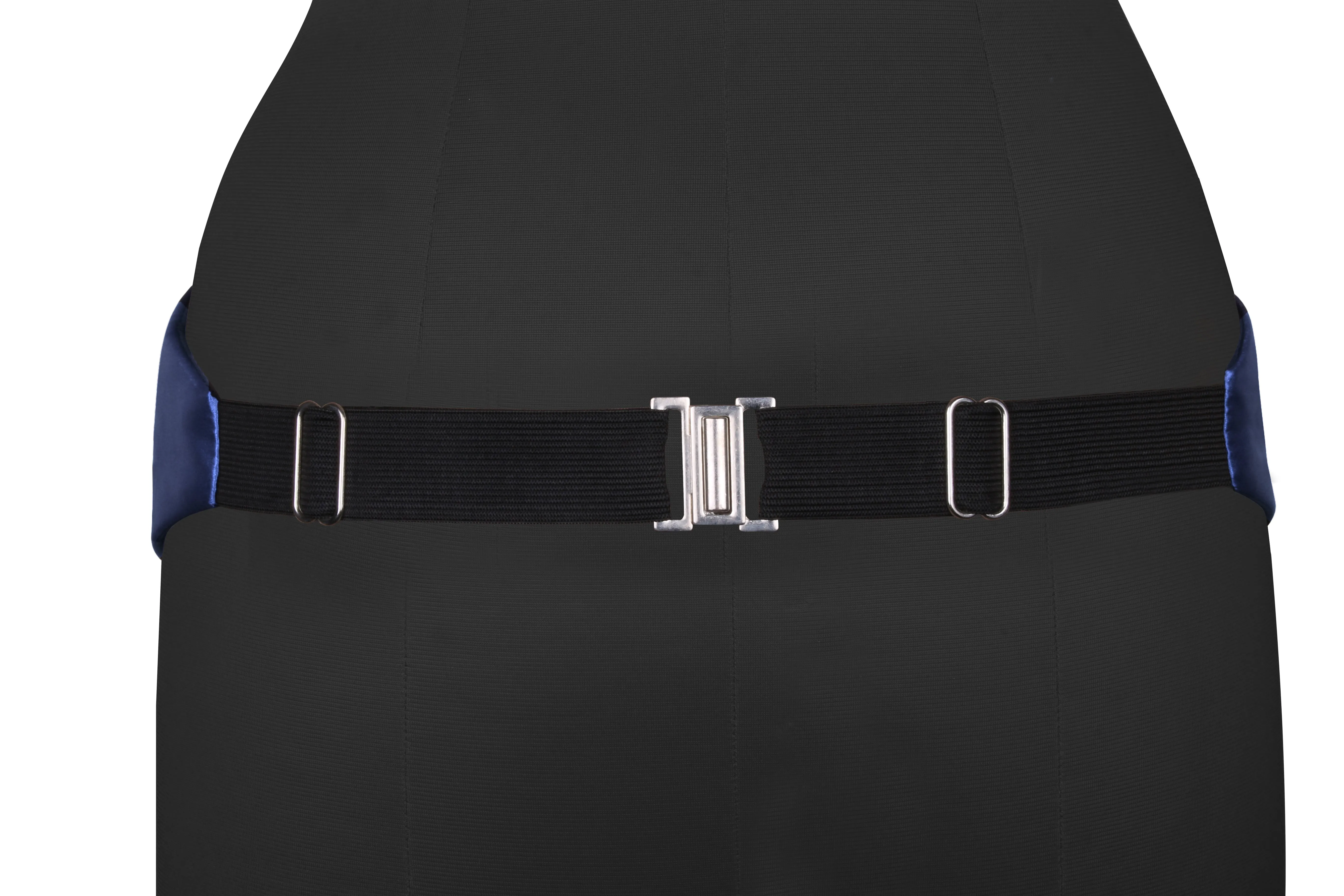 Peluche Cerulean Navy Blue Cummerbund & Bow Tie Set