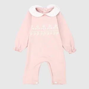 Pink Flowery Footless Onesie