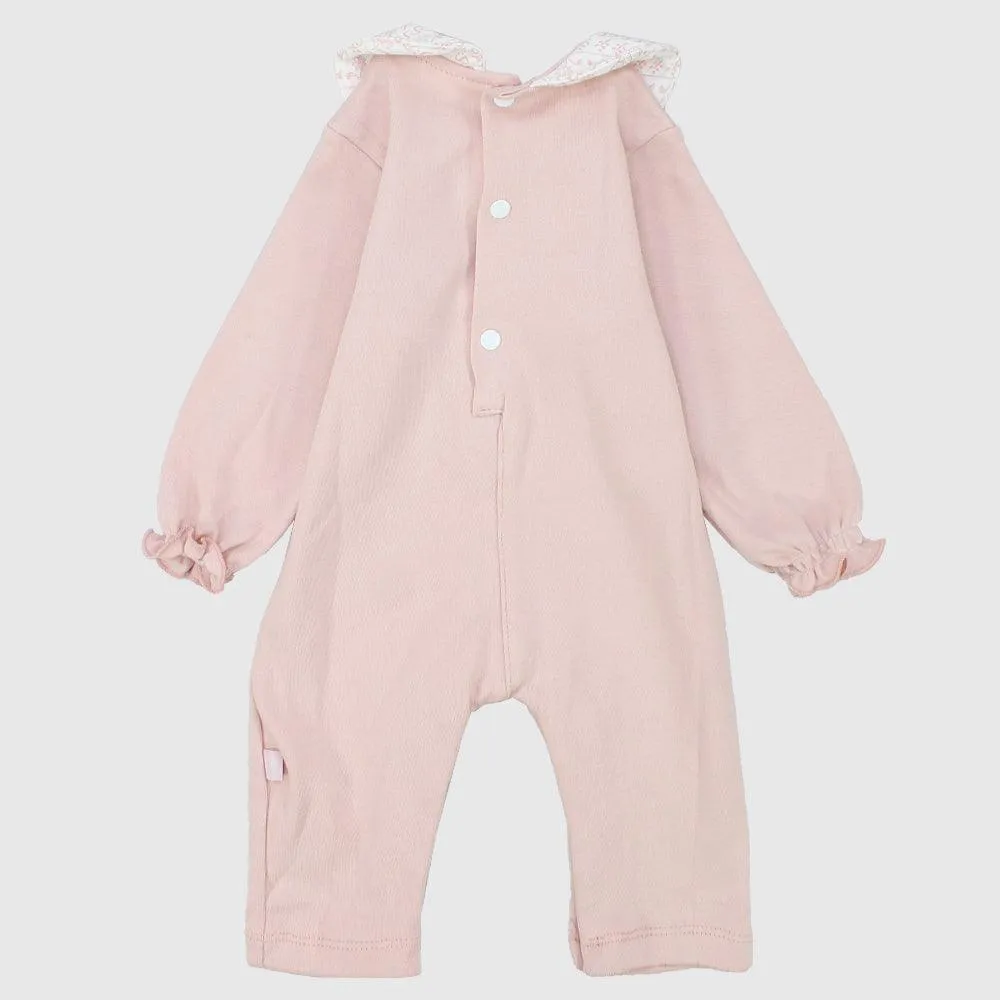 Pink Flowery Footless Onesie