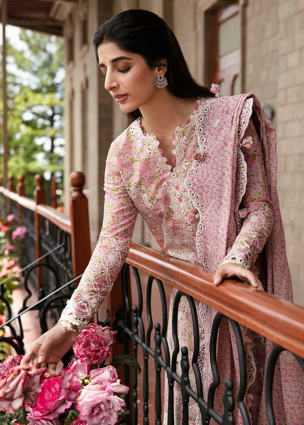 Pink Luxury Lawn Suit | Zaha | Festive Lawn '23 | LEYLA - ZF23-04