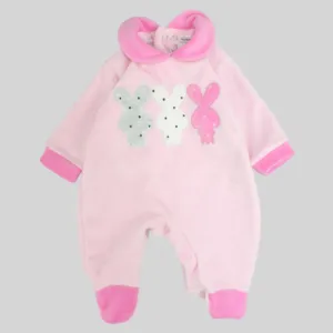 Pinkish Long-Sleeved Baby Footie