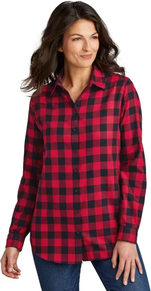 Port Authority Ladies Plaid Flannel Tunic