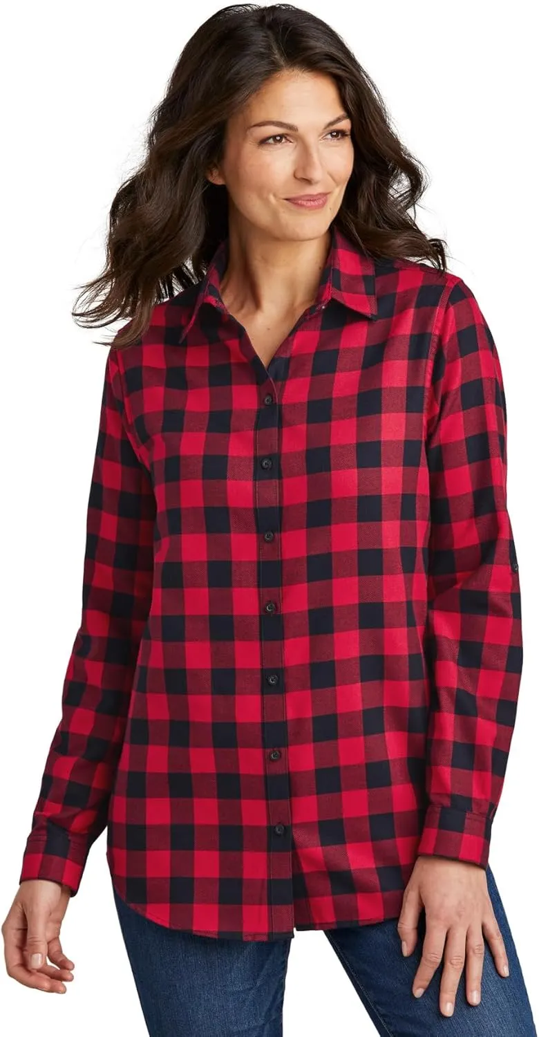 Port Authority Ladies Plaid Flannel Tunic