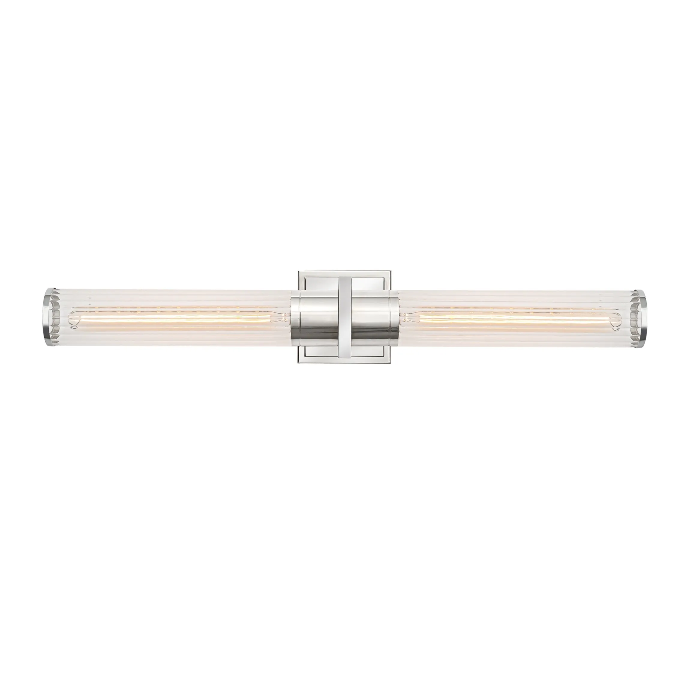 Positano - 2-Light Bathroom Vanity Light - Clear Glass/Polished Nickel