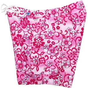 "Haywire" Womens Board Shorts - Regular Rise / 7" Inseam (Pink)