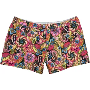 "Lucy in the Sky" (Black OR Blue) Womens Board/Swim Shorts - 4"