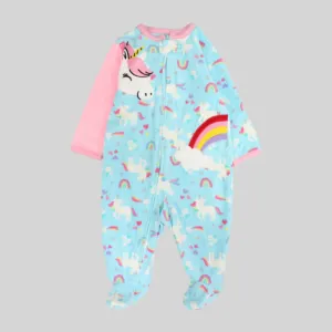 Rainbows & Unicorns Long-Sleeved Baby Footie
