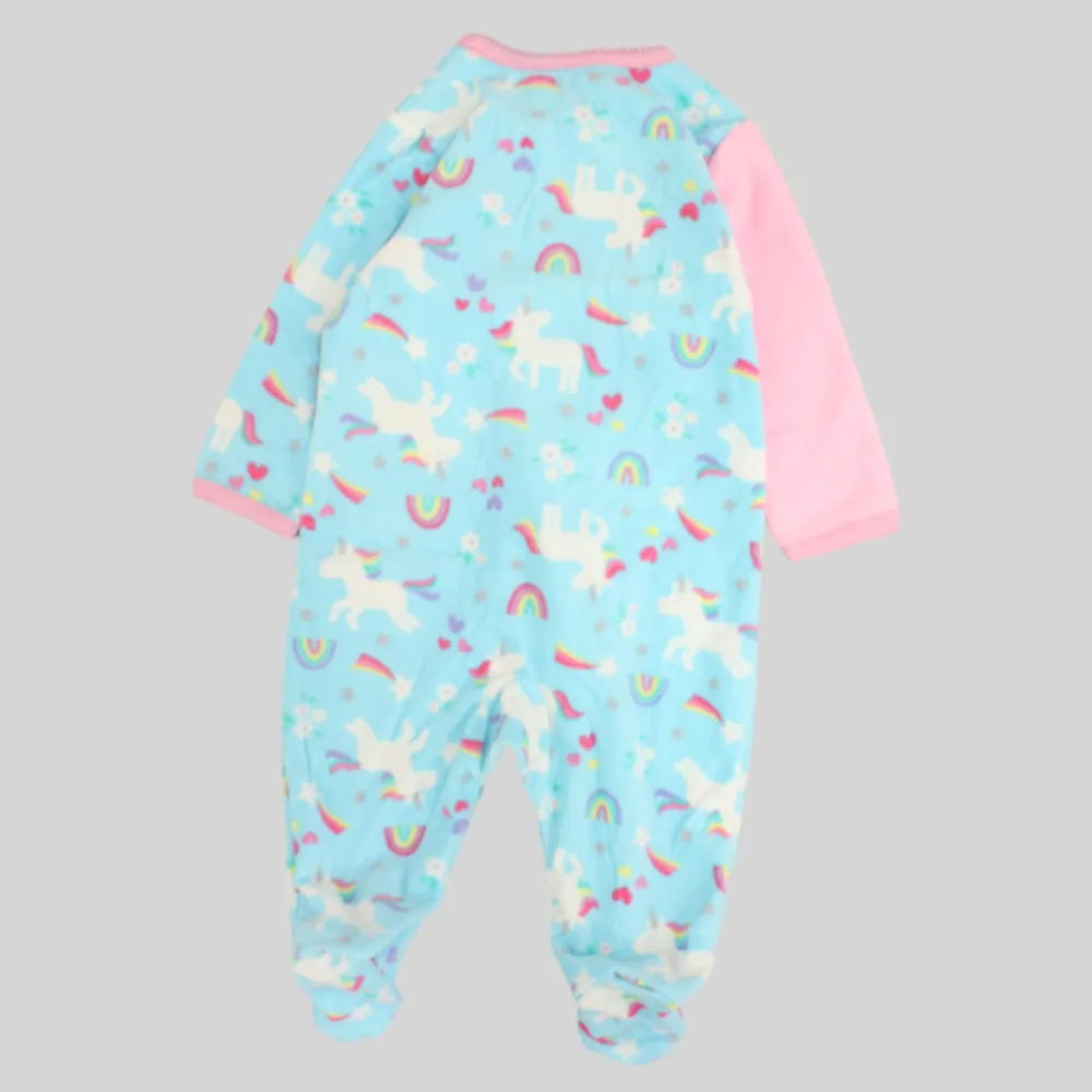 Rainbows & Unicorns Long-Sleeved Baby Footie