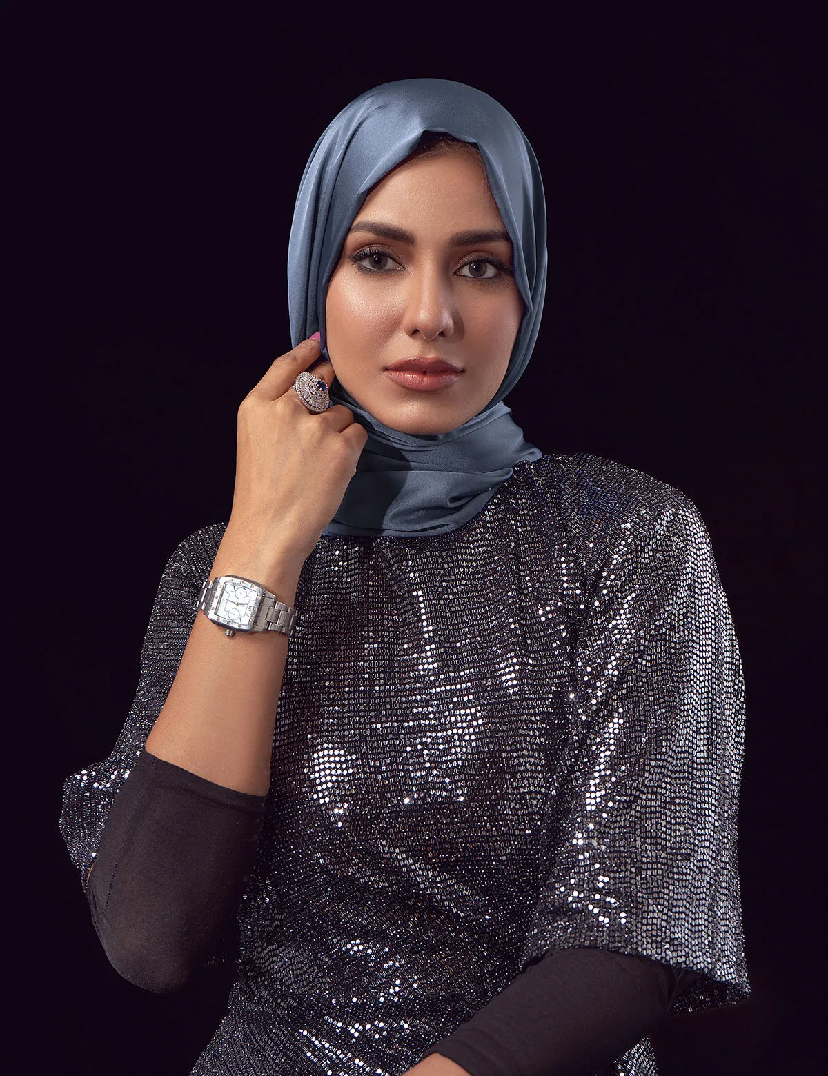 Satin Silk - Denim