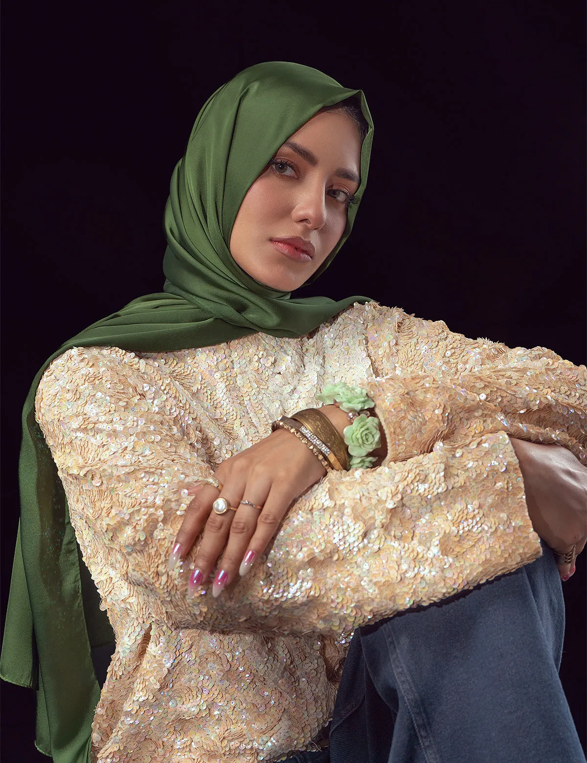 Satin Silk - Green